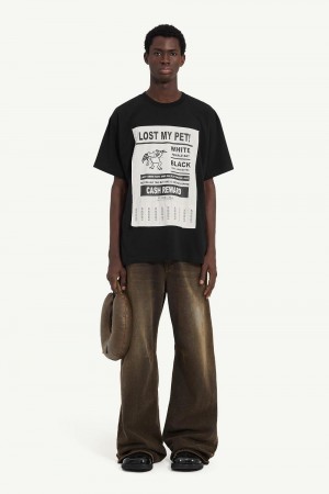 Maison Margiela Lost Pet Graphic T-shirt Svarta | SE_MM62499