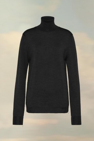Maison Margiela Merino Wool High-neck Sweater Svarta | SE_MM19842