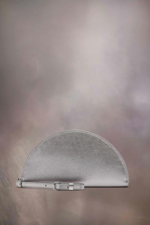 Maison Margiela Mini Half Moon Pouch Silver | SE_MM63303