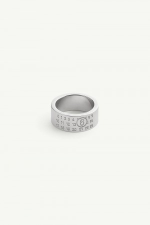 Maison Margiela Minimal Numeric Signature Ring Silver | SE_MM74324
