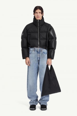 Maison Margiela Mm6 X Chen Peng Cropped Puffer Jacket Svarta | SE_MM21010