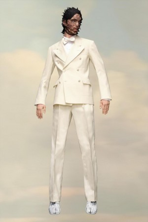 Maison Margiela Mohair Silk Blazer Beige | SE_MM44861