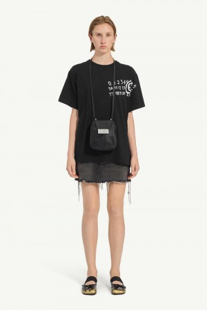 Maison Margiela Numeric Dropped-shoulder T-shirt Svarta | SE_MM90986
