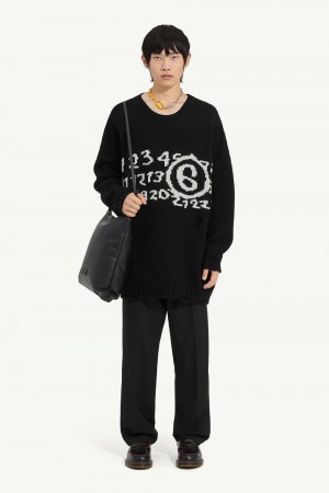 Maison Margiela Numeric Jumper Svarta | SE_MM72003