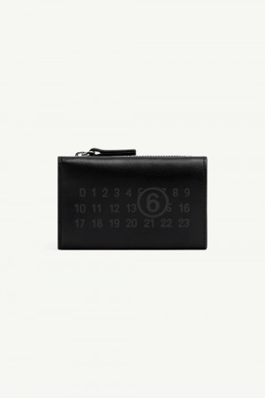 Maison Margiela Numeric Logo Trifold Wallet Svarta | SE_MM52383
