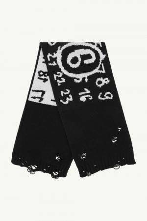 Maison Margiela Numeric Scarf Svarta | SE_MM58568