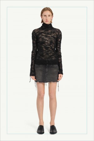 Maison Margiela Numeric Turtleneck Jumper Svarta | SE_MM10378