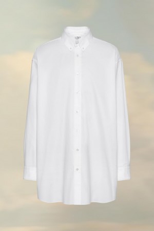 Maison Margiela Organic Cotton Oxford Shirt Vita | SE_MM59800