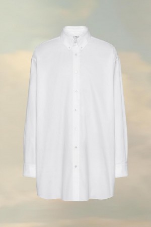 Maison Margiela Organic Cotton Oxford Shirt Vita | SE_MM23578