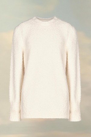 Maison Margiela Oversized Piled Sweater Vita | SE_MM34352