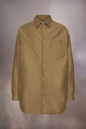 Maison Margiela Padded Satin Cotton Shirt Bruna | SE_MM64654