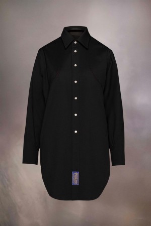 Maison Margiela Pendleton Reversible Shirt Svarta | SE_MM52212