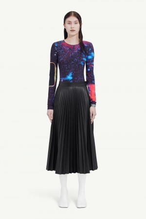 Maison Margiela Pleated Skirt Svarta | SE_MM63368