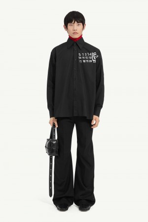 Maison Margiela Poplin Shirt Svarta | SE_MM43740