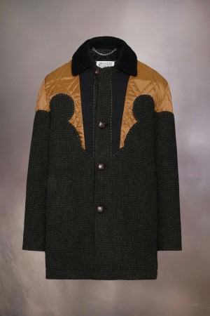 Maison Margiela Prince Of Wales Yoke Jacket Svarta | SE_MM55014