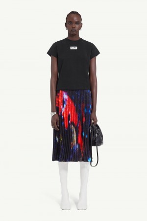Maison Margiela Print T-shirt Svarta | SE_MM47246