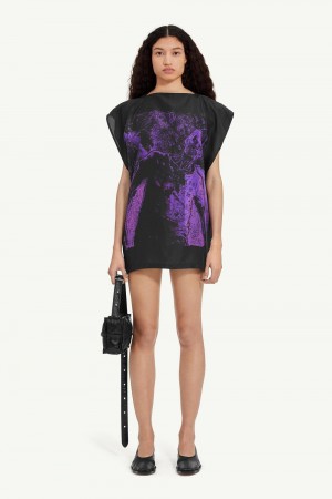 Maison Margiela Printed Top Svarta Lila | SE_MM57316
