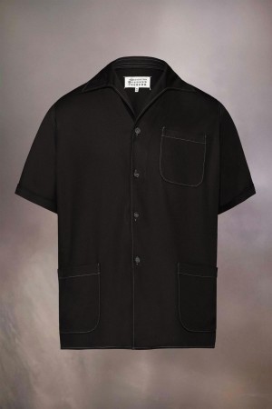 Maison Margiela Rayon Twill Shirt Svarta | SE_MM78728