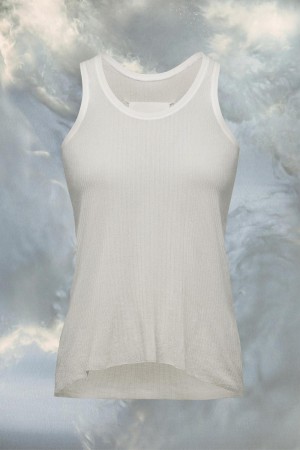 Maison Margiela Ribbed Tank Top Vita | SE_MM91892