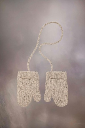Maison Margiela Shetland Wool Mittens Beige | SE_MM44197