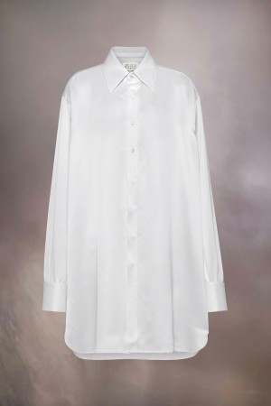 Maison Margiela Silk Shirt Dress Vita | SE_MM28792
