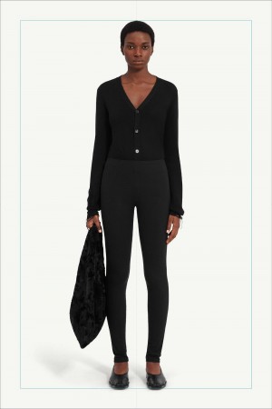 Maison Margiela Skinny Trousers Svarta | SE_MM96808