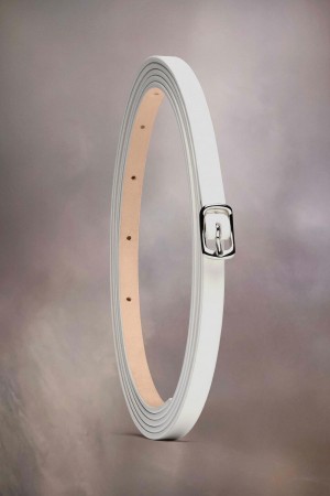 Maison Margiela Slim Leather Belt Vita | SE_MM51119