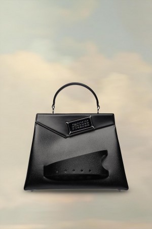 Maison Margiela Snatched Handbag Medium Svarta | SE_MM90883