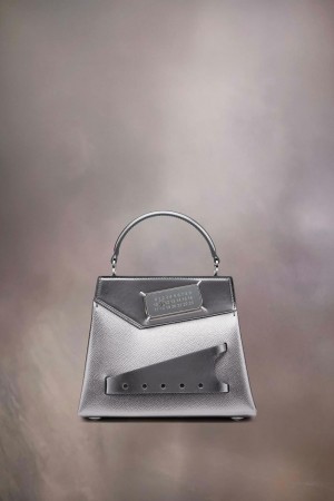 Maison Margiela Snatched Handbag Small Silver | SE_MM64272