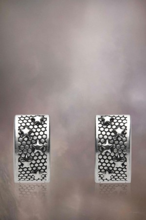 Maison Margiela Star Hoop Earrings Silver | SE_MM92587