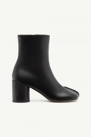 Maison Margiela Stitch-out Leather Ankle Boots Svarta | SE_MM28102