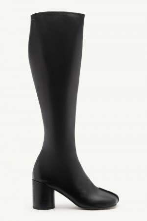 Maison Margiela Stitch-out Leather Boots Svarta | SE_MM73854
