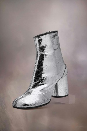 Maison Margiela Tabi Broken Mirror Boots Silver | SE_MM50358