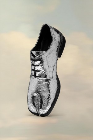 Maison Margiela Tabi Broken Mirror Brogues Silver | SE_MM21618
