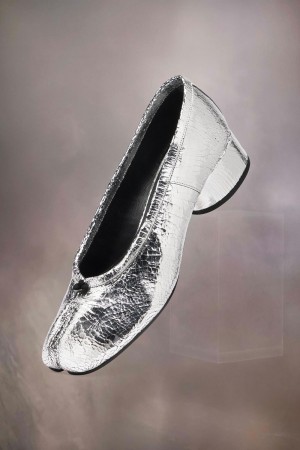 Maison Margiela Tabi Broken Mirror New Ballerinas Silver | SE_MM20984