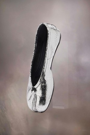 Maison Margiela Tabi Broken Mirror New Ballerinas Silver | SE_MM78732