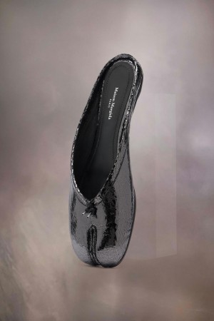 Maison Margiela Tabi Broken Mirror New Ballerina Mules Svarta | SE_MM22930