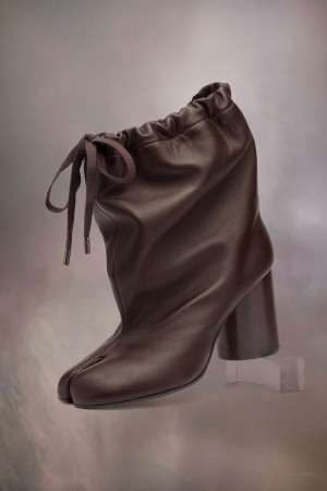 Maison Margiela Tabi Drawstring Ankle Boots Bruna | SE_MM16739