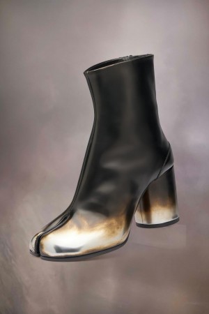 Maison Margiela Tabi Metallic Ankle Boots Guld Svarta | SE_MM22704