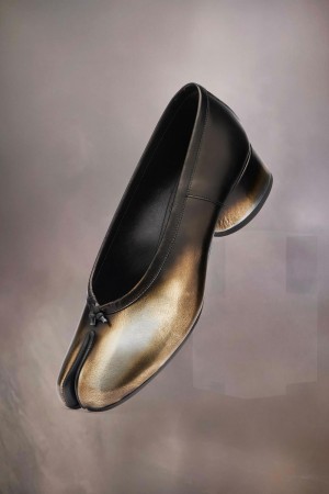 Maison Margiela Tabi Metallic New Ballerinas Guld | SE_MM27419