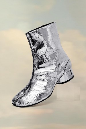 Maison Margiela Tabi Mirror Boots Silver | SE_MM70345