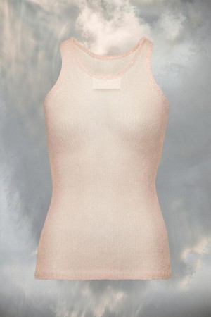 Maison Margiela Translucent Tank Top Rosa | SE_MM75446
