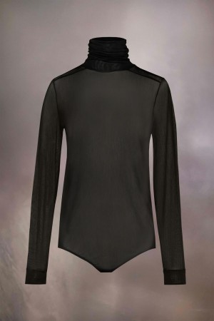 Maison Margiela Viscose Jersey Bodysuit Svarta | SE_MM97520