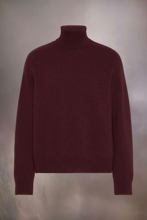 Maison Margiela Washed Lambswool Roll-neck Sweater Röda | SE_MM72350