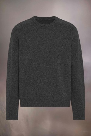 Maison Margiela Washed Lambswool Sweater Svarta | SE_MM95526