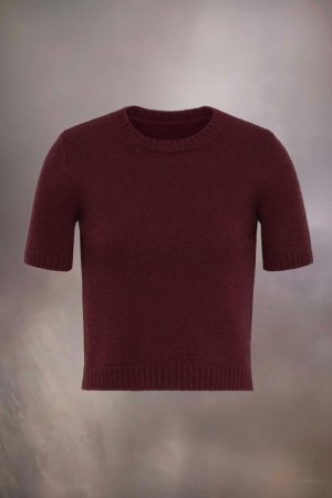 Maison Margiela Washed Lambswool Top Röda | SE_MM87113