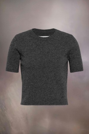 Maison Margiela Washed Lambswool Top Svarta | SE_MM79519